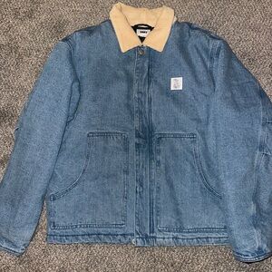 Obey Denim Jacket with Beige Collar